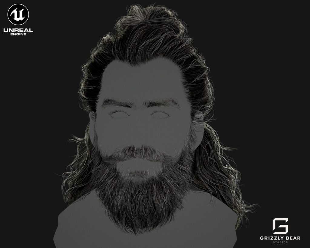 Hair cards groom render